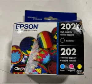 Genuine Epson 202XL Black & 202 Color Ink Set T202XL-BCS - Picture 1 of 2
