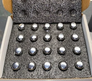 White Knight 1707S-20AM Chrome M12 x 1.50 Bulge Acorn Lug Nut, 20 Pack - Picture 1 of 6