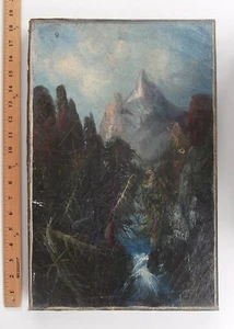 1860er Künstler SIGNIERT "FB" 19. Jh. GEMÄLDE Frederick Butman ROCKY MOUNTAIN SCHOOL - Bild 1 von 24