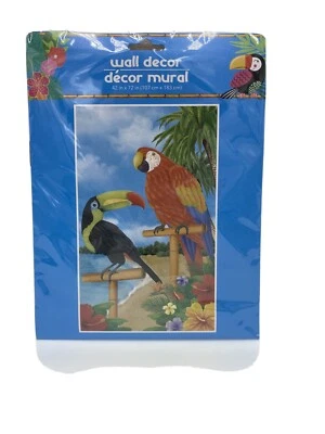 NUEVO Mural de Pared Playa Aves Tropicales 42x72” Luau Fiesta de Verano Foto Telón de Fondo Foto 1 de 4