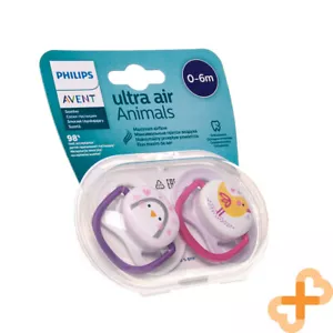 PHILIPS AVENT Silicone Decorated Soother "Ultra Air B" 0-6m 2 pcs. Max Airflow - Picture 1 of 12