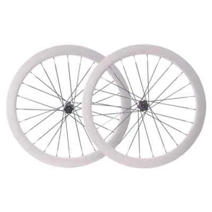 Carbon Fiber 700C V/Disc Brake Colorful Spokes Wheels Road Bicycle Wheelset - Picture 1 of 13