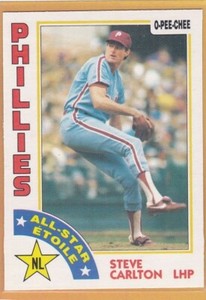 1984 O PEE CHEE BASEBALL STEVE CARLTON #395 PHILLIES NMMT/NMMT+ *91994