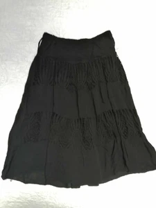 Jupe noire à volants polyester élasthanne T36 (2503079) - Picture 1 of 4