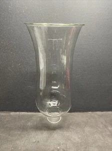 Clear Glass Hurricane Lamp Shade Candle Chandelier Sconce Light, 5" x 10"  NOS - Picture 1 of 12