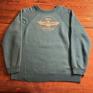 Vtg 60s Sweatshirt Ford Thunderbird Ski Club Men’s L Fruit of the Loom Blue - Picture 1 of 15