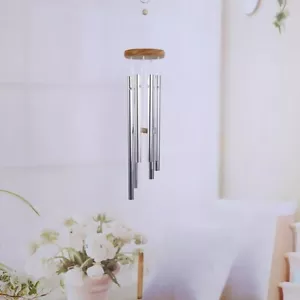 Wind Chimes Large Deep Tone Chapel Bells 5 Tubes Outdoor Garden Home Decor Gift - Picture 1 of 6