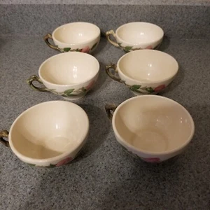 Lot of 6 Franciscan Desert Rose Flat Tea Coffee Cups 2 1/4” Height - Picture 1 of 2
