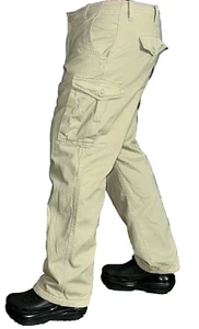 Men’s Northwest Territory Fleece Lined Khaki Cargo Pants Mens Size 36Wx32L - Picture 1 of 2