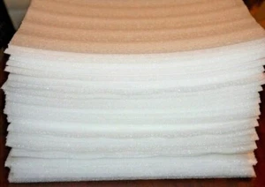 Paquete de 25 hojas envolventes de espuma amortiguadora de 12" X 12" X 1/4" de espesor Mighty Gadget - Imagen 1 de 2