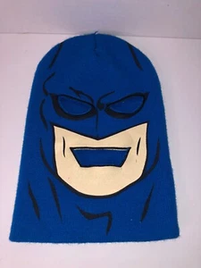 DC Comics Batman Face Print Mask Youth Knit Beanie Super Hero - Picture 1 of 3