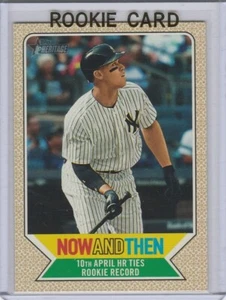 Tarjeta de novato Aaron Judge 2017 Topps Heritage ¡AHORA Y ENTONCES béisbol RC NY Yankees! - Imagen 1 de 2