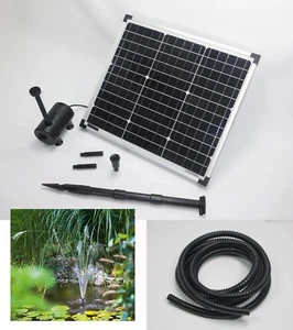 30 Watt Solar Teichpumpe + Schlauch Gartenteich Springbrunnen Garten Pumpe Teich - Bild 1 von 7