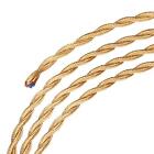 Twisted Cloth Covered Wire 2 Core 18AWG 10m/32.8ft Cable,Light Gold Tone