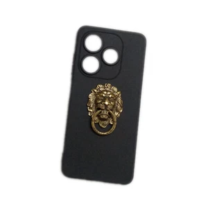 For Tecno Spark Go 2024 3D Lion Head Finger Ring Stand Holder Soft TPU Cover - Picture 1 of 4