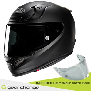 Casco de motocicleta HJC RPHA 12 - negro mate - incluye visera de humo ligera gratuita - Imagen 1 de 9