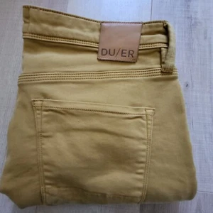 DU/ER Duer Men's Pants Jeans 34x32 N2X Slim Fit Mid-Rise Stretch Preppy Yellow - Picture 1 of 17
