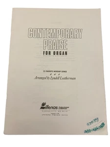 Contemporary Praise For Organ Songbook~arr. Lyndell Leatherman~23 Worship Songs - Picture 1 of 3