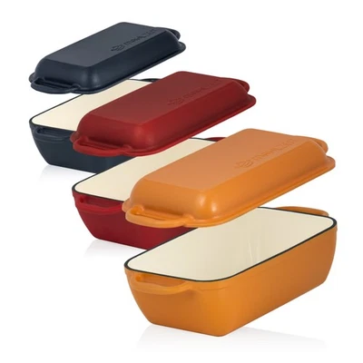 Casseruola in ghisa per oca con coperchio 4,8 litri, padella induzione pasto - Immagine 1 di 4