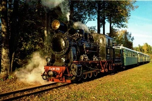 Postcard of LATVIA - Gulbene - Aluksne narrow-gauge railway - steam locomotive A - Picture 1 of 2