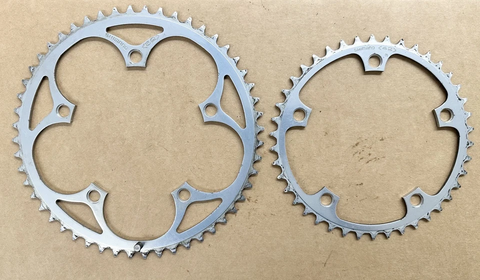 Vintage Shimano  Chainring 52T 42T 130 BCD  - Image 1 of 2
