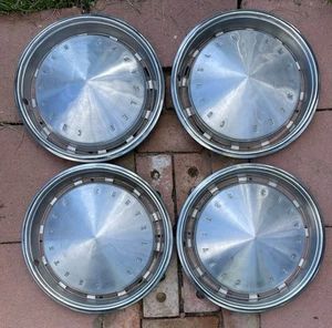 1969/73 CHRYSLER New Yorker 15 inch HUBCAPS setO'4 STAINLESS nice used OEM - Picture 1 of 8