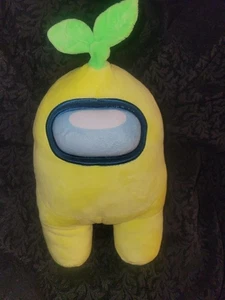 Figura de peluche de 12 pulgadas Among Us Toikido Yellow Crewmate Plant Sprout - Imagen 1 de 4