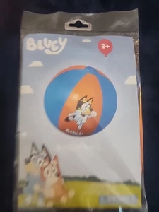 Pallone da spiaggia gonfiabile BLUEY arancione a righe conchiglia Ludo Studio Bestway BINGO - Foto 1 di 4