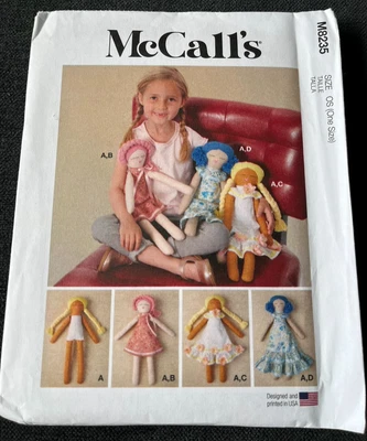 2021 McCall's Pattern M8235 18" Cloth Dolls Uncut - Image 1 of 4