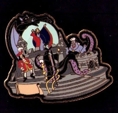Prendedor Disney Snowglobe Parade Villanos Maléfica Chernabog Úrsula Foto 1 de 1