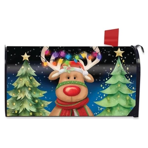 Briarwood Lane Festive Reindeer Oversized Mailbox Cover - Picture 1 of 3
