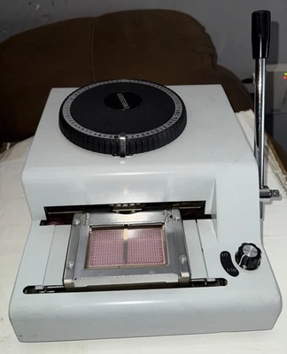 Dog Tag ID Metal Tags PVC ID Card Punching Stamping Embossing Machine Vintage - Image 1 of 4