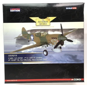 Corgi US35213 P-40E1 Lt John Landers 9th FS/49th FG New Guinea 1942 2009 Lmtd Ed - Picture 1 of 16