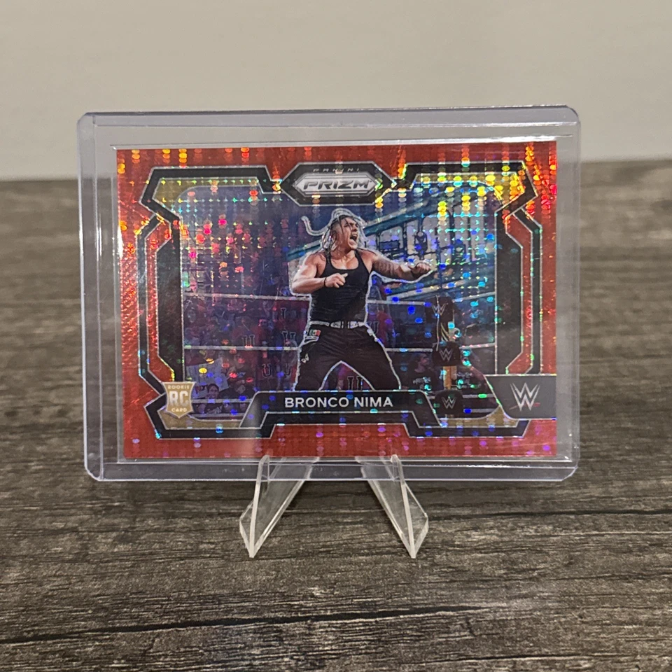 2024 Panini Prizm WWE - Bronco Nima #56 Red Pulsar Prizm /399 (RC) - Image 1 of 2
