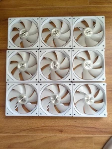 9 Packs Lian Li UNI AL120-1W 120mm ARGB PWM Case Fans White with controller Hub - Picture 1 of 5
