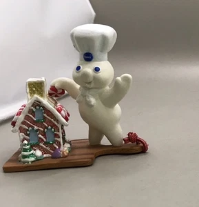 Pillsbury Dough Boy Figurine Gingerbread House Christmas Ornament - Picture 1 of 4