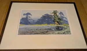 OSCAR DROEGE  Norddeutsche landschaft Eiche Holzschnitt signiert woodcut - Bild 1 von 5