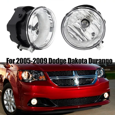 Luces antiniebla para Dodge Dakota Durango 2005-2009 lentes transparentes luces de parachoques de conducción Foto 1 de 4