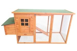 point-zoo XXL Kleintierstall Hasenstall Hühnerstall 203x85x103,5cm