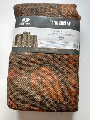 Mossy Oak Camo Burlap Camouflage Blind by Break-Up Country 12ft x 54in - Image 1 of 3