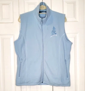 Tri Mountain XL Vest Embroidered Tree Winter Fleece Full Zip Pockets FLAW READ - Picture 1 of 9