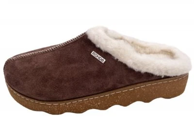 Rohde Damen Clog Lederpantoffel Foggia Earth Braun 6125-77
