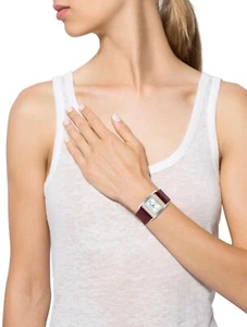 Hermes Barenia Reversible Clemence Band Watch (Hermes Orange/Deep Pink) Bal.510 - Picture 1 of 20