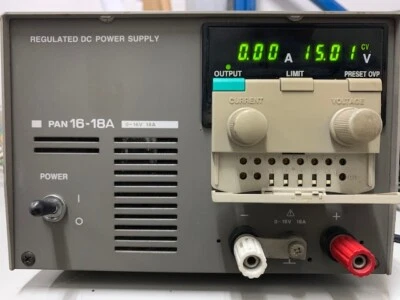 Kikusui PAN16-18A Precision Regulated DC Power Supply Used Good Condition - Image 1 of 4