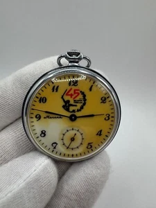 Orologio da tasca vintage URSS epoca sovietica Molnija Cal.3602 meccanico 1941-1945 seconda guerra mondiale - Foto 1 di 11