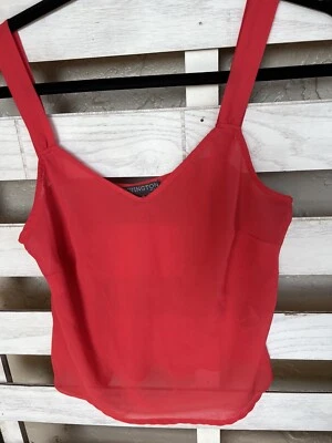 Top Covington Recortado Rosa Transparente Talla Mujer Mediana Pequeña. Foto 1 de 4