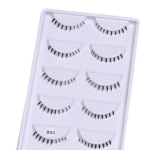 5 Pairs Clear Band Makeup Lower Lashes Pack Natural Bottom False Eyelashes Tool - Picture 1 of 6