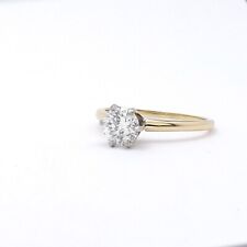 Jabel 14k Gold Round Solitaire Diamond Engagement Ring sz8