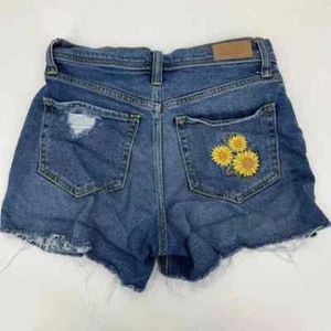 Hollister Denim Shorts Juniors 3 Blue High-Rise Vintage 4" Floral Embroidered - Picture 1 of 9