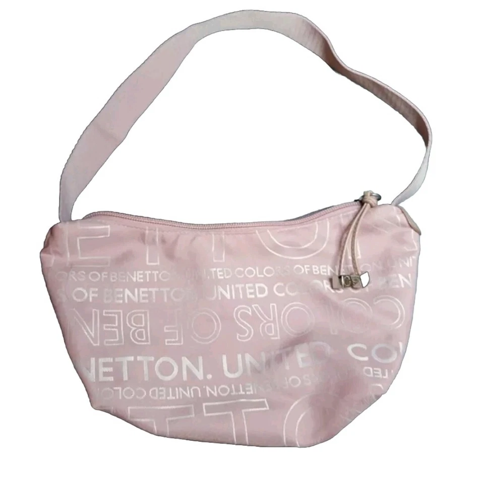 United Colors of Benetton Rosa Pequeño Bolso de Hombro Bolso de Mano Nuevo De Colección  Foto 1 de 4
